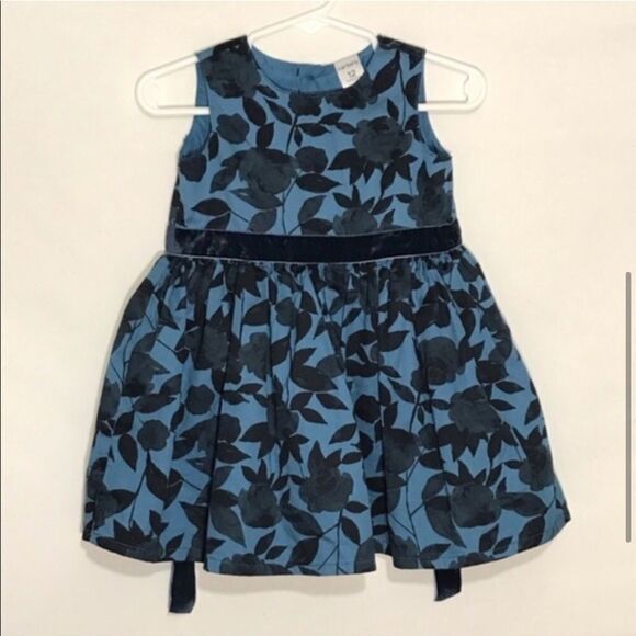 Kid’s Carter’s Blue Floral Dress - Picture 3 of 7